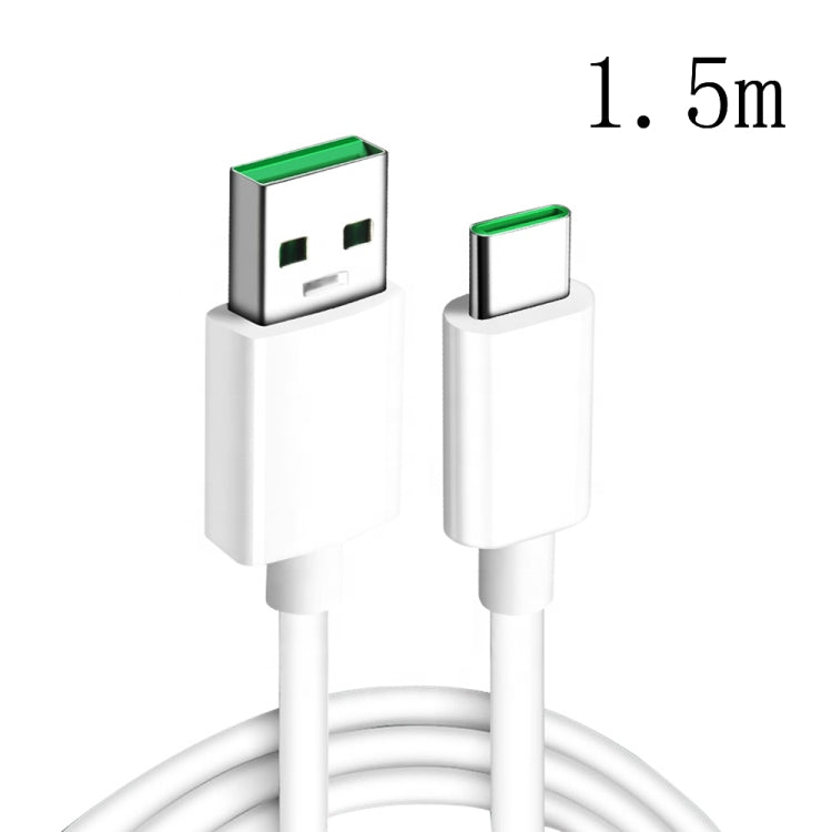 XJ-63 5A USB A Type-C Câble de données de chargement Super Flash pour OPPO Longueur du câble : 1,5 m