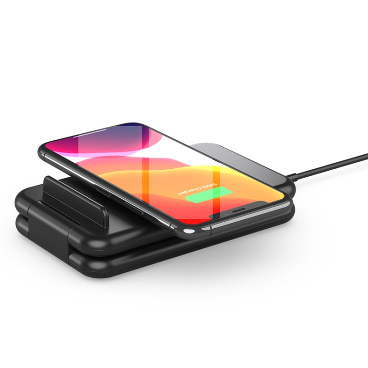 15W 3 in 1 Qi Faltbarer Qi Fast Wireless Charger Handyhalter für iPhones Iwatchs Airpods (Weiß)
