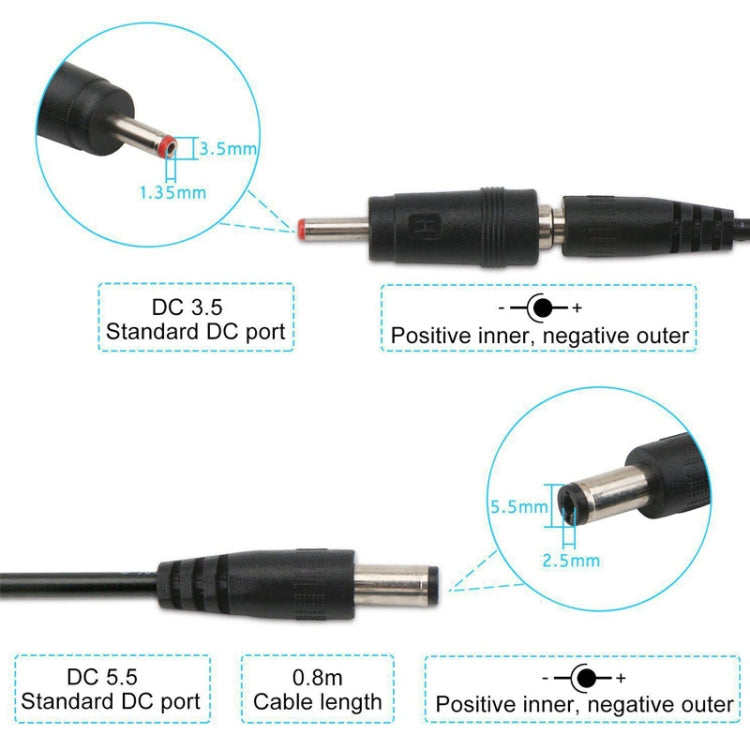 KWS-912V USB Boost Converter DC 5V a 9V / 12V Converter Cable + 3.5x1.35 mm Conjunto de Enchufes