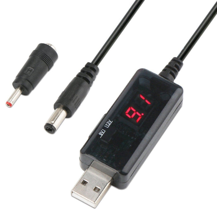KWS-912V USB Boost Converter DC 5V a 9V / 12V Converter Cable + 3.5x1.35 mm Conjunto de Enchufes