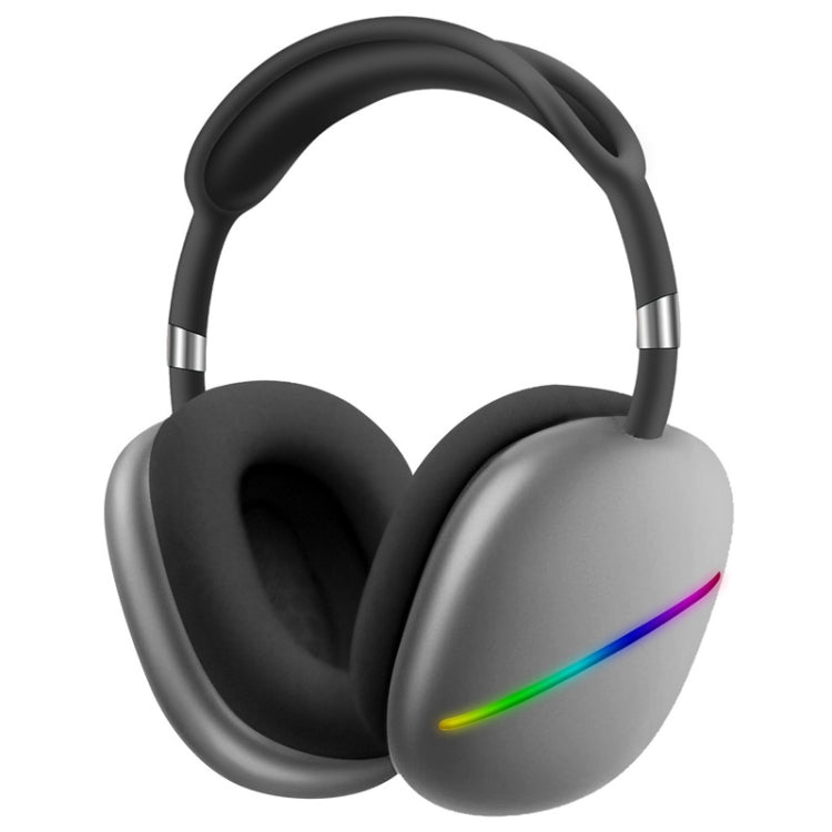 AKZ MAX10 MAX10 RGB Wireless Bluetooth Music Headphones with Microphone Support TF Card (Black)