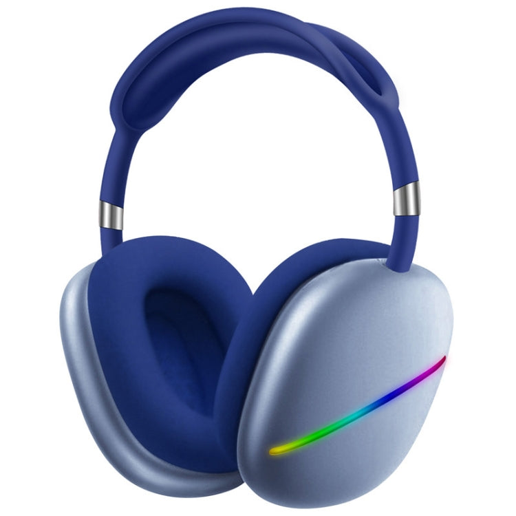 AUKZ MAX10 MAX10 RGB Wireless Bluetooth Auriculares con Micrófono admite la Tarjeta TF (Azul)