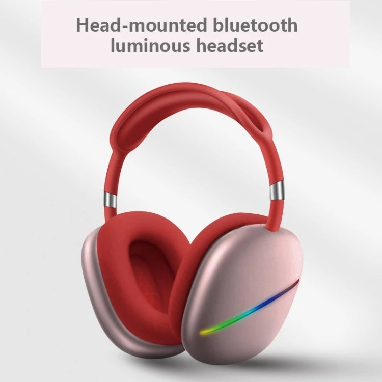 AKZ MAX10 MAX10 RGB Casque de musique Bluetooth sans fil avec microphone prend en charge la carte TF (rouge)