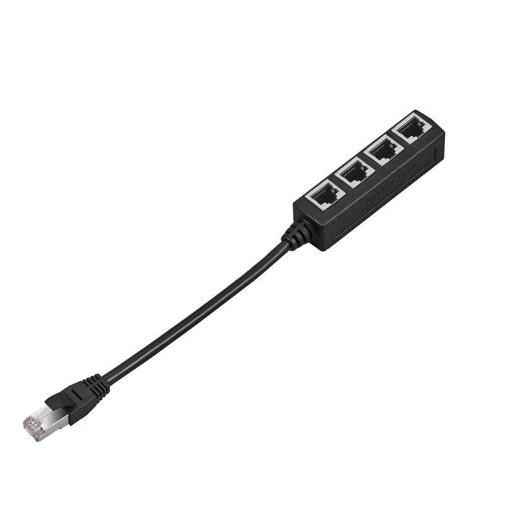 1 Stecker auf 4 Buchse Ethernet LAN Ethernet-Kabeladapter Ethernet-Splitter