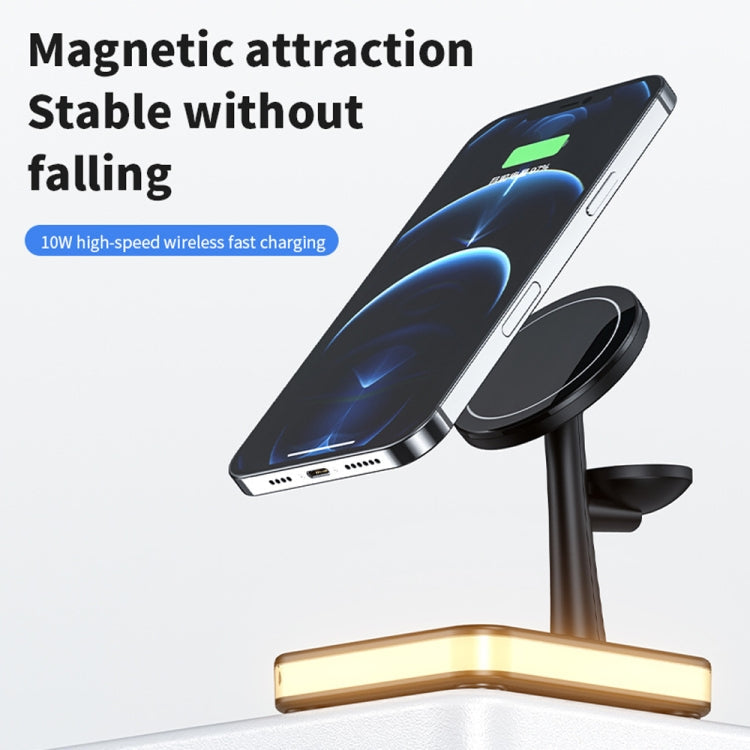 WX-991 Magnetic 4 in 1 Wireless Charger for iPhone / iWatch / Airpods or other Smart Phones (Black)