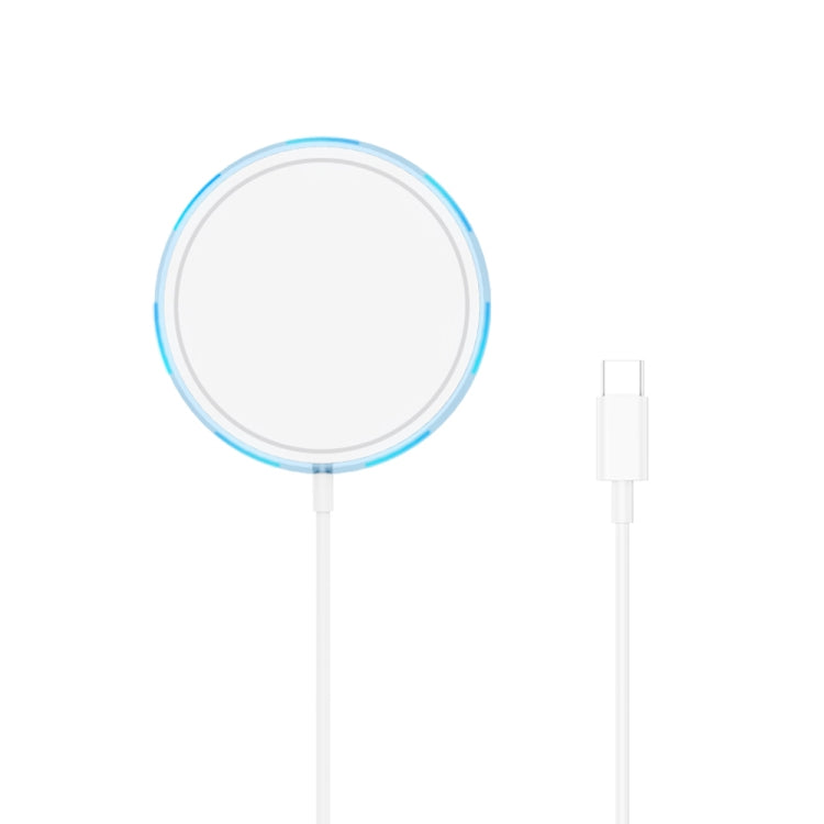 W-975 Max 15W Ultra-thin Magnetic Absorption Wireless Charger for iPhone and other Smart Phones (White)