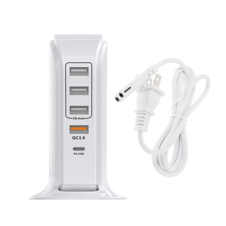 PD-36W PD3.0 + QC3.0 USB 4 Port Mobile Phone Multi-Port Charger Sailboat Charging US Connector
