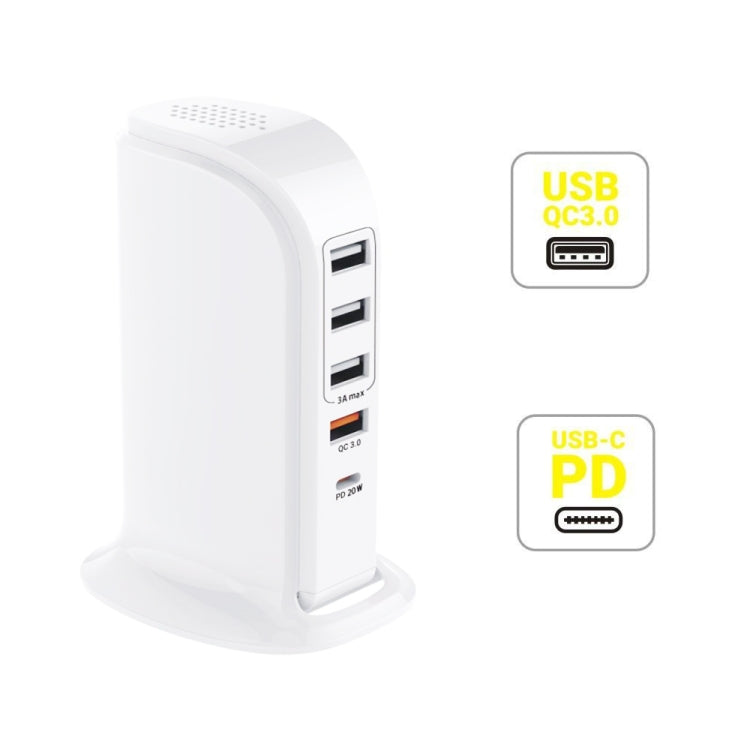 PD-36W PD3.0 + QC3.0 USB 4 Port Mobile Phone Multi-Port Charger Sailboat Charging US Connector