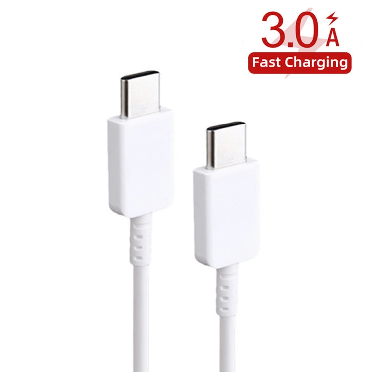 XJ-69 2 PCS 1M 3A USB-C / Type-C TIPU-C TPU Sync Sync Data Cable for Mobile Phone (White)