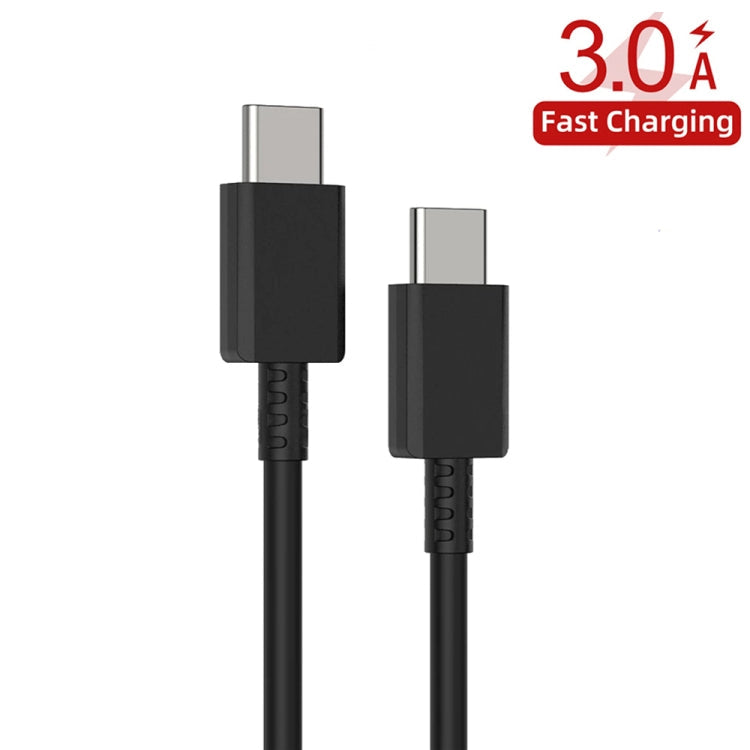 XJ-69 5 PCS 1M 3A USB-C / Type-C TPU Charging Data Tip for Mobile Phone (Black)