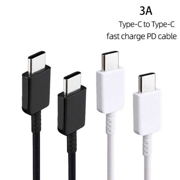 XJ-69 5 PCS 1M 3A USB-C / Type-C TPU Charging Data Tip for Mobile Phone (Black)