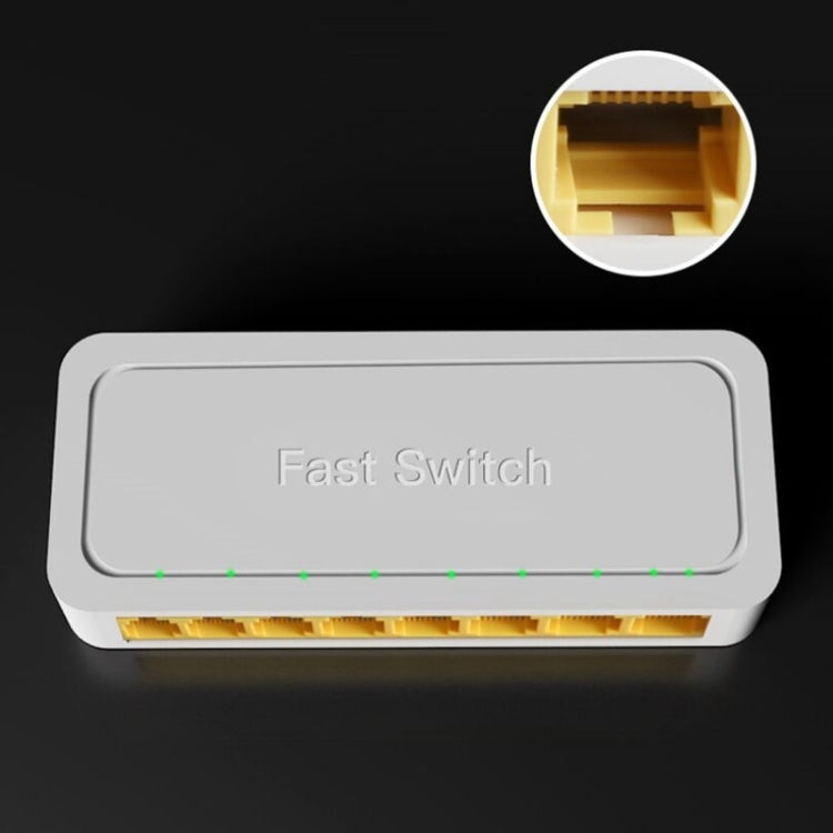 8 Ports 100m rj45 Mini switch Home Complete Home and play bypass network district without control For bedroom network monitoring