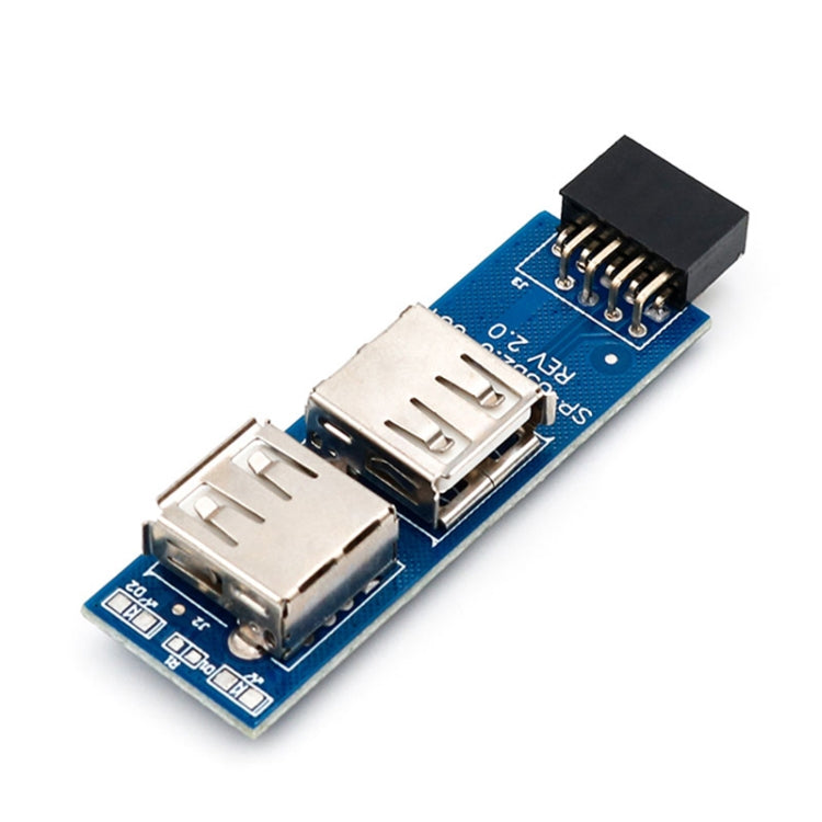 Carte mère PC 9 broches vers 2 x convertisseur femelle USB 2.0 pour clé de récepteur de souris sans fil