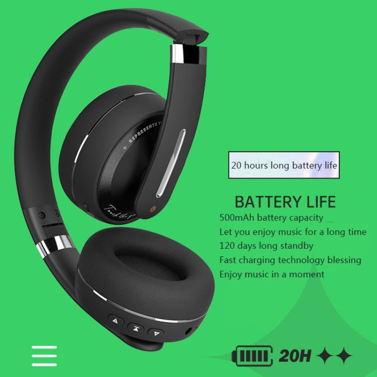 P6 Bluetooth 5.1 Auriculares Stereo Inalámbricos con Micrófono (Negro)
