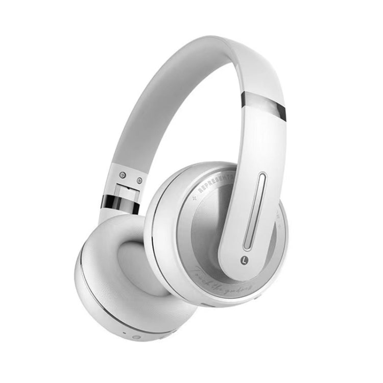 P6 Bluetooth 5.1 Wireless Stereo Headphones with Microphone (White)