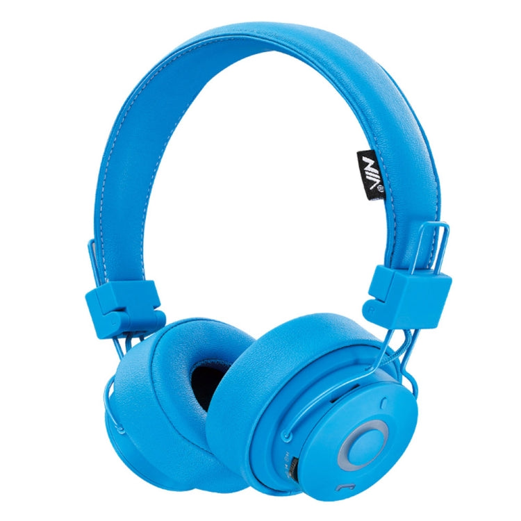 X10 Foldable Music Wireless Bluetooth Headphones with Aux-in Microphone Support (Blue)