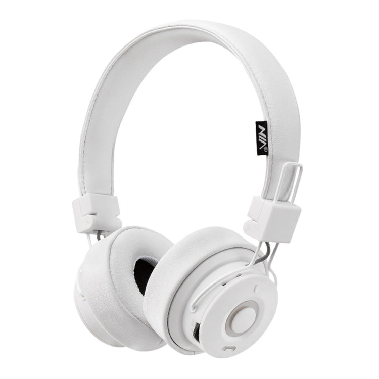 X10 Foldable Music Wireless Bluetooth Headphones with Aux-in Microphone Support (White)
