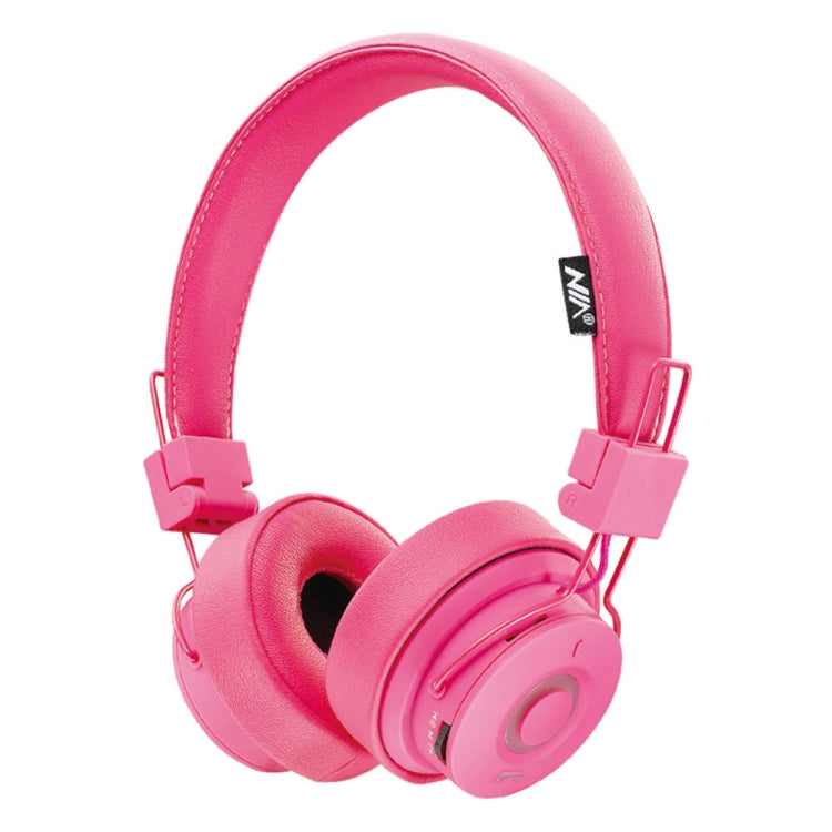 Auriculares Bluetooth Inalámbricos de música plegable X10 con soporte de Micrófono Aux-in (Rosa)