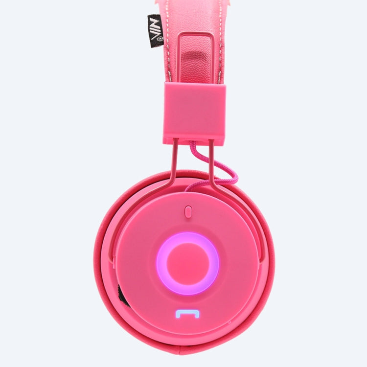 Auriculares Bluetooth Inalámbricos de música plegable X10 con soporte de Micrófono Aux-in (Rosa)