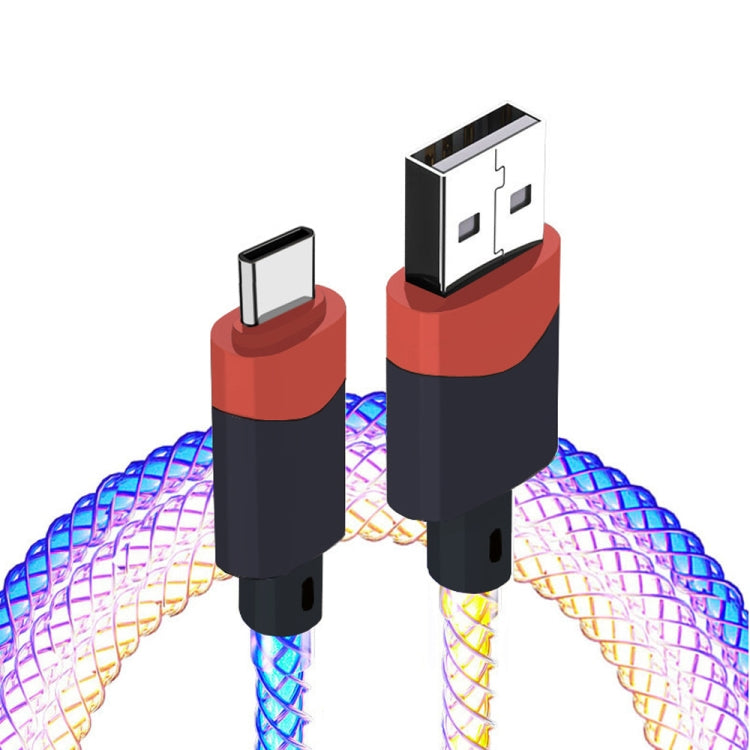 XJ-82 USB to Type-C RGB Fast Charging Data Cable for RGB light length: 1m