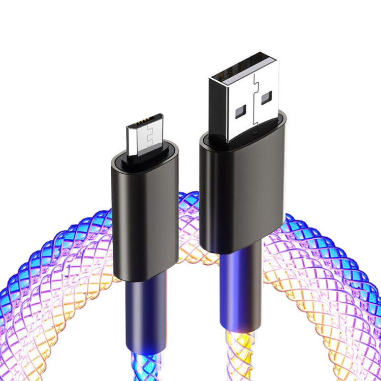 XJ-84 USB vers Micro USB en alliage d'aluminium RVB Fast Stream Charge Câble de données Longueur : 1 m