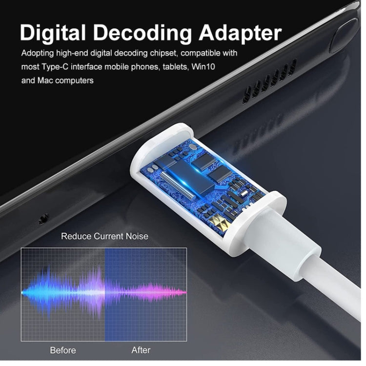 Câble audio de décodage Enkay USB-C / Type-C vers AUX AUX 3,5 mm