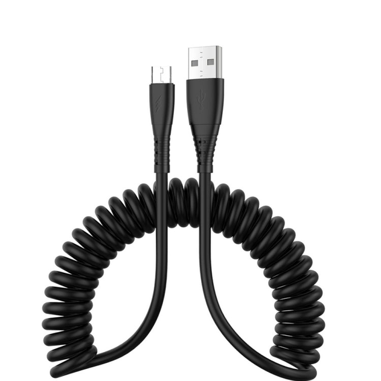 USB a Micro USB 1.5M Spring Telequero telescópico Cable de Datos de Carga Rápida