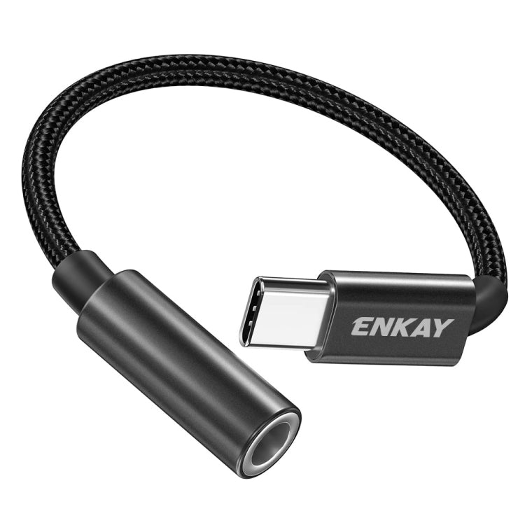 Enkay USB-C / Type-C a 3.5 mm Nylon Adaptador Aux trenzado Cable de Audio Digital