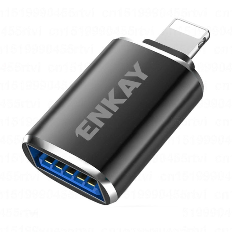 Enkay ENK-AT110 8 PIN Male a USB 3.0 Adaptador de aleación de Aluminio Hembra (Negro)