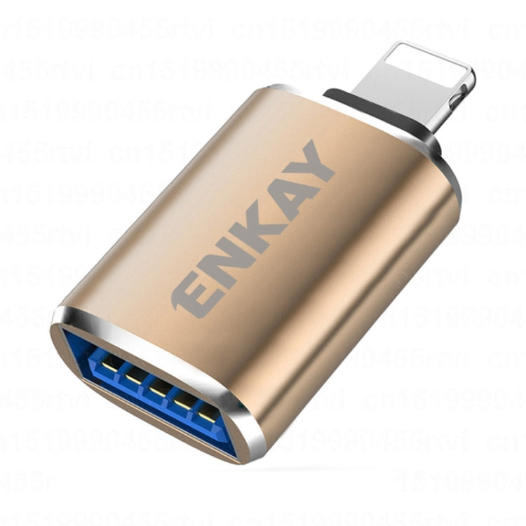 Enkay ENK-AT110 8 PIN Male to USB 3.0 Female Aluminum Alloy Adapter (Gold)