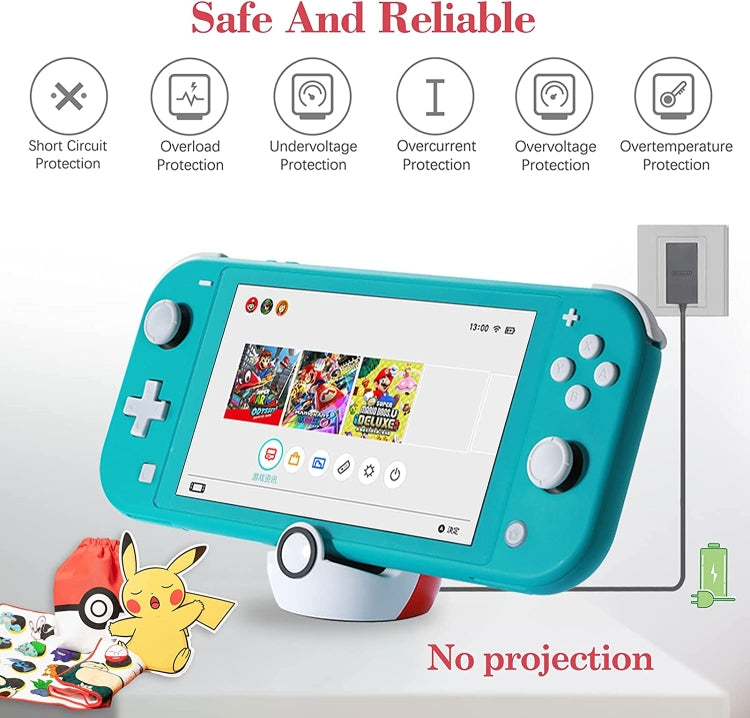 Pour Nintendo Switch et Switch Lite NS Console de jeu Nintendo Mini support de station d'accueil de charge portable