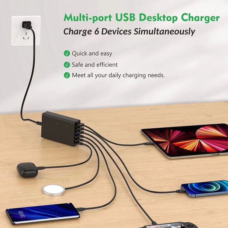 zetx-96W01A 96W PD20W x 3 + QC3.0 USB x 3 Multifunction Charger for Mobile / Tablet (EU Plug)