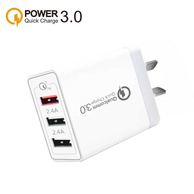 SDC-30W QC3.0 USB + 2 ports USB 2.0 Chargeur rapide avec câble USB vers type C Prise AU