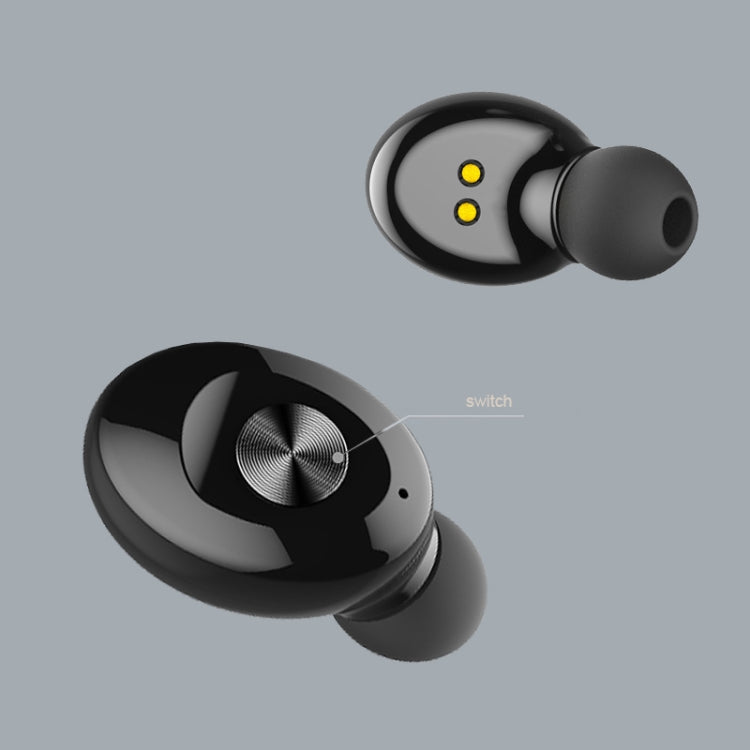 XG-U12 TWS Bluetooth 5.0 Auriculares Stereo Inalámbricos con Bluetooth de un solo Oído (Negro)