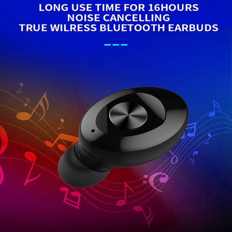 XG12 TWS Wireless Bi-Earbuds Wireless Sports Headphones with Bluetooth 5.0 and Portable (Black)