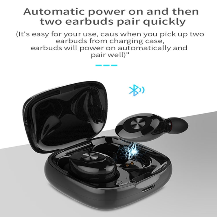 XG12 TWS Casque de sport sans fil Bi-Earbuds sans fil avec Bluetooth 5.0 et portable (Noir)