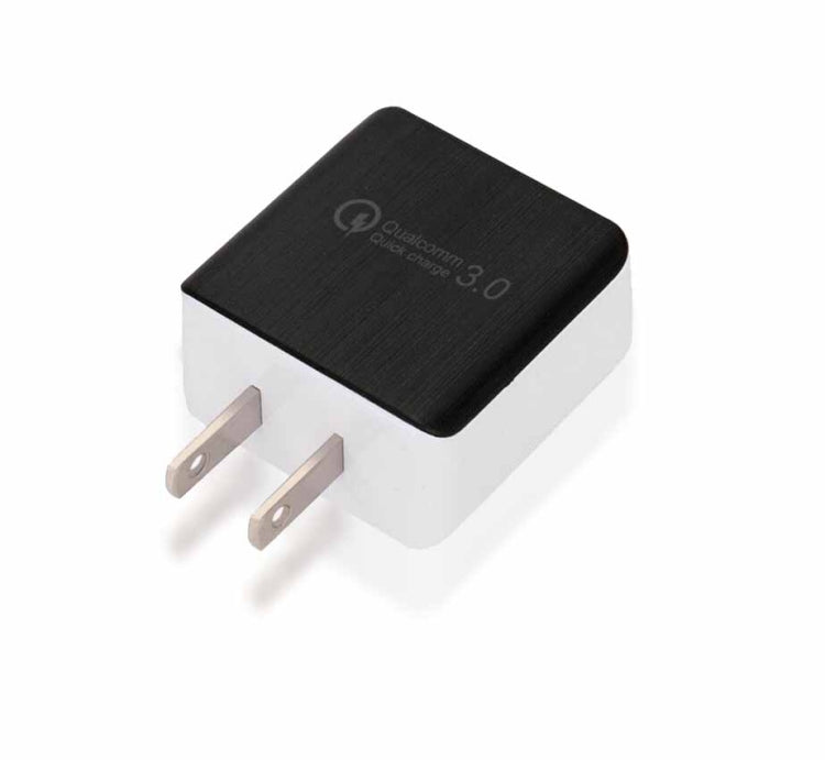 1USB QC 3.0 Câble de chargeur rapide Dessin US Plug (Noir)