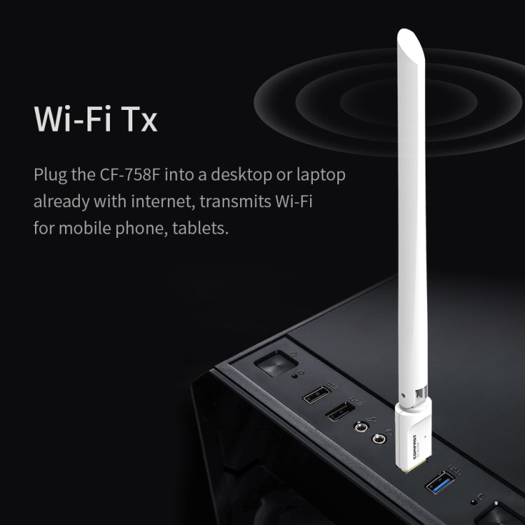 COMFAST CF-758F Dual Band USB Wireless Router 650M Through Wallless Unit 802.11b/g/n 2.4G/5.8G Wireless Network Card