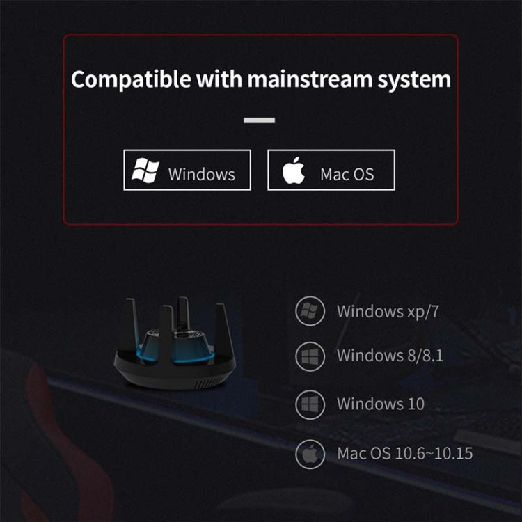 Comfast CF-958AC Adaptador Wifi PA de alta Power 1900Mbps Gigabit E-Sports Tarjeta de red 2.4Ghz + 5.8Ghz USB 3.0 PC Lan Dongle Receiver