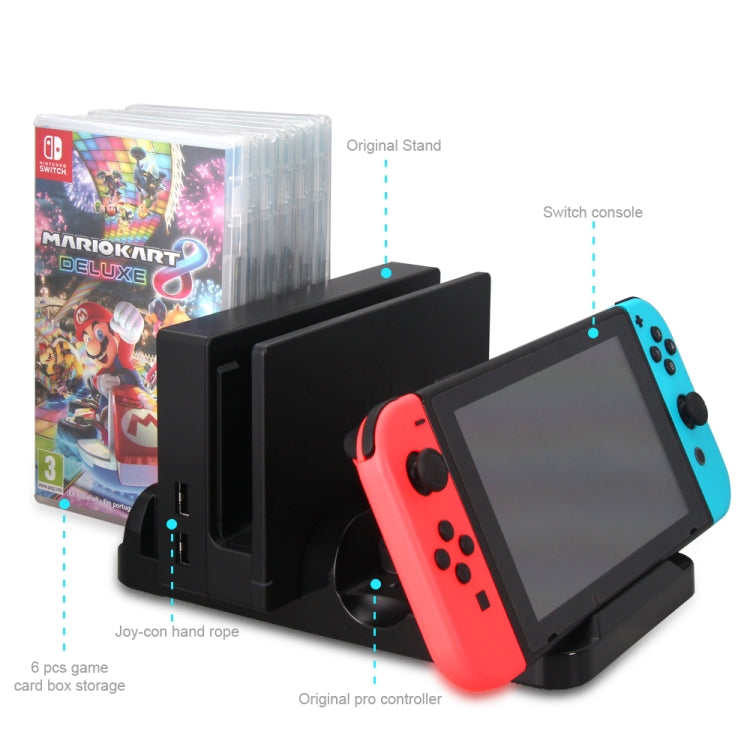 Support de stockage de disque de jeu de quai de charge multifonction pour accessoires de jeu Nintendo Switch