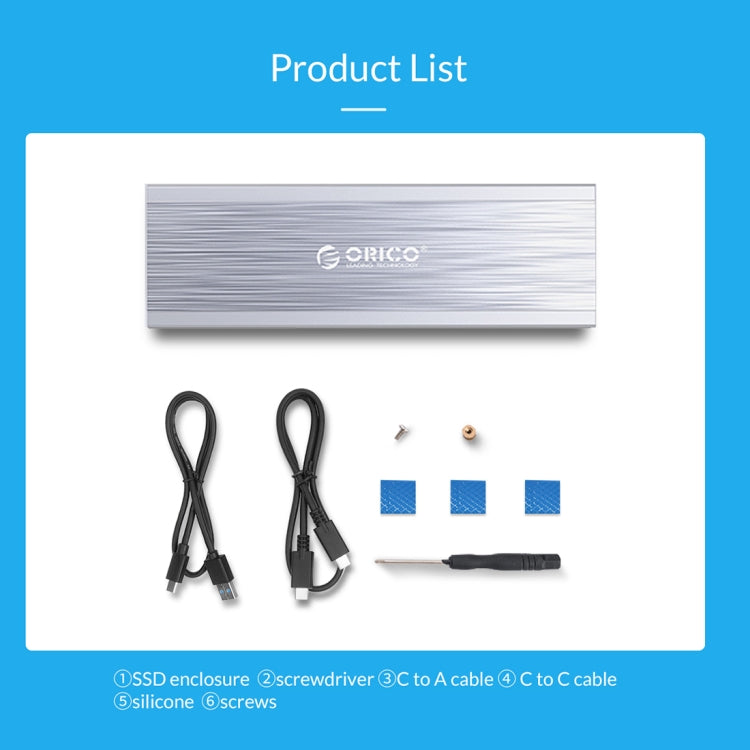 Caja SSD ORICO PRM2-C3 NVMe M.2 (10 Gbps) Gris