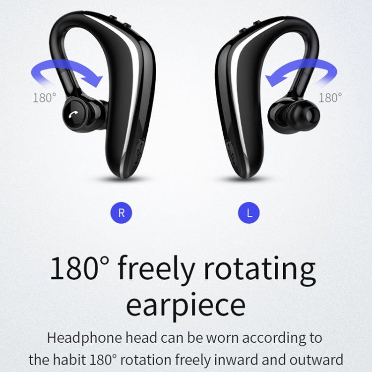 Casque Bluetooth sans fil YL-6S scellé dans les écouteurs avec rotation libre à 180 degrés (noir)