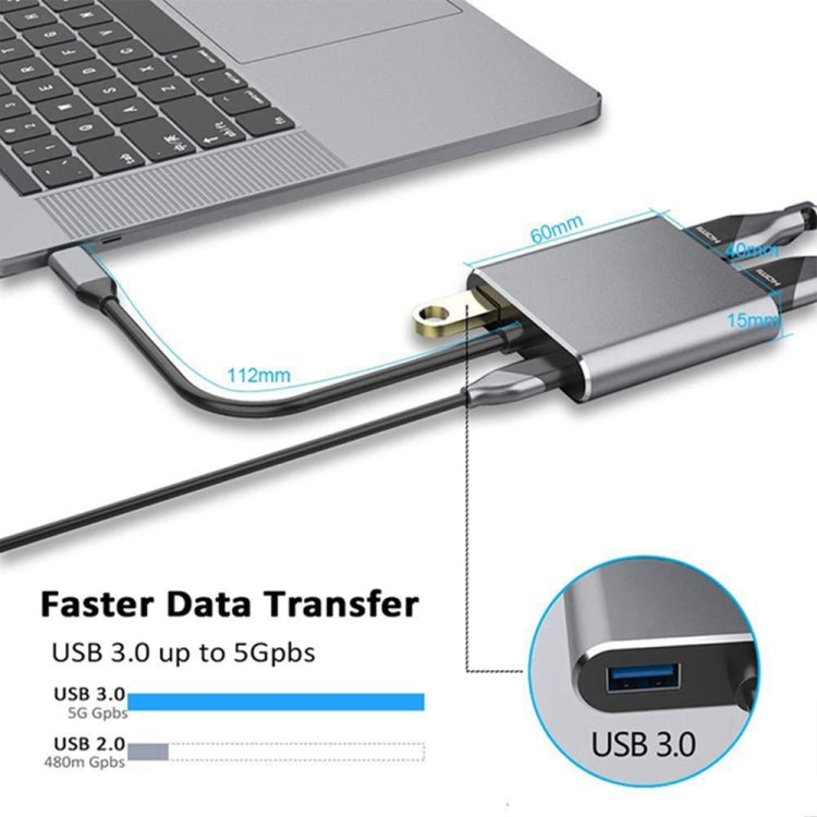  USB C to HDMI Multiport Adapter, Type-C Hub Thunderbolt 3 to  HDMI 4K Output USB 3.0 Port and USB-C Charging Port, Digital AV Adapter for  MacBook Pro/air, Galaxy S8/S9