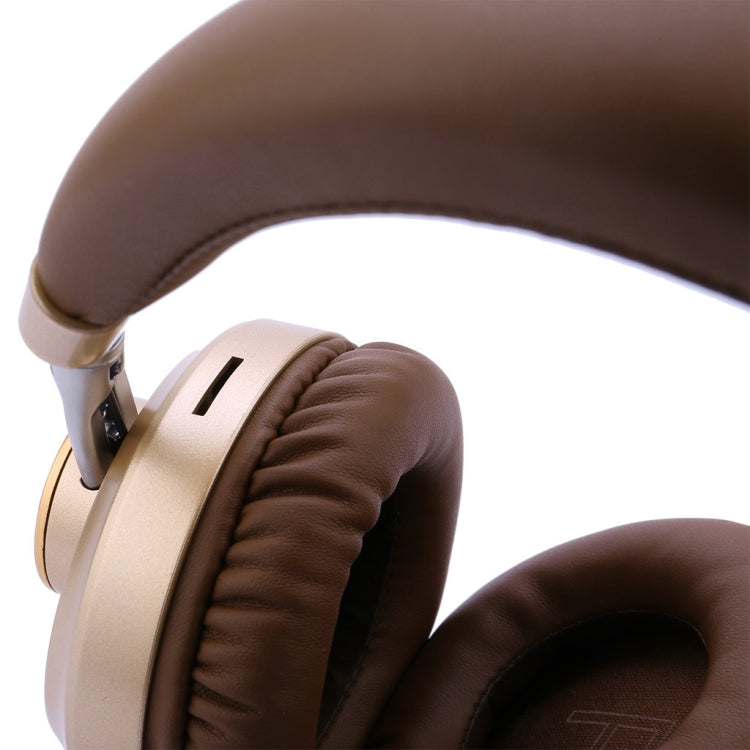 VJ083 Foldable Wireless Bluetooth Headphones Competitive Game Music Sports Plug Cartoon Wireless Headphones (Gold)