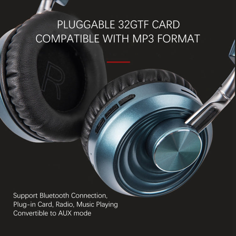 VJ083 Foldable Wireless Bluetooth Headphones Competitive Game Music Sports Plug Wireless Cartoon Headphones (Grey)
