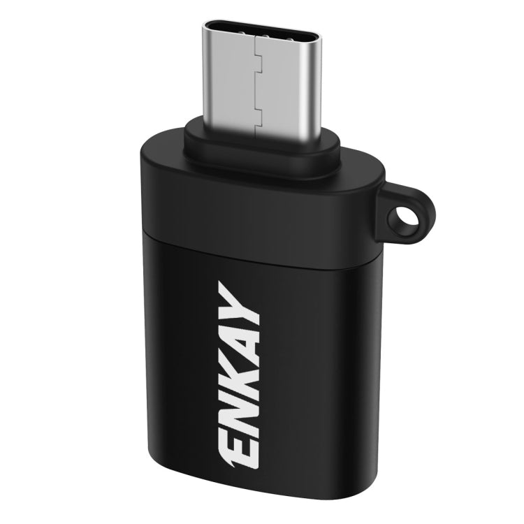 ENKAY ENK-AT101 USB-C / Type-C to USB 3.0 Aluminum Alloy OTG Data Adapter Converter (Black)