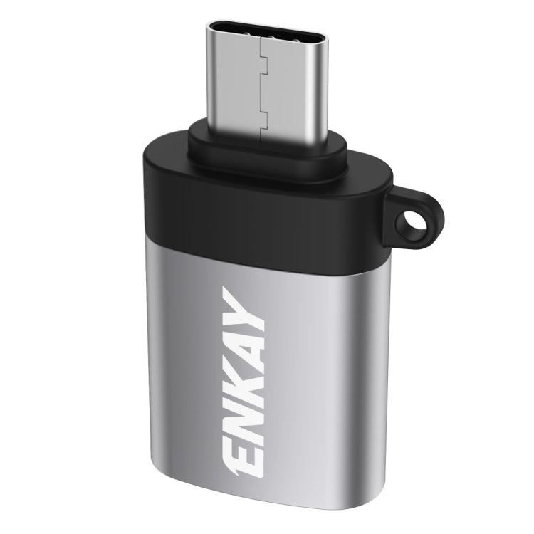 ENKAY ENK-AT101 USB-C / Type-C to USB 3.0 Aluminum Alloy OTG Data Adapter Converter (Silver)