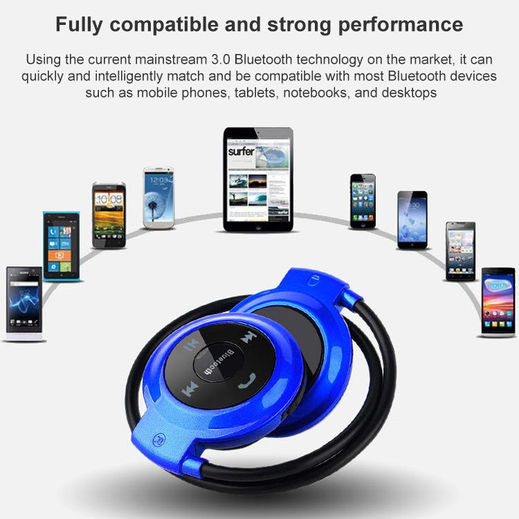 Mini-503 MP3 Player Bluetooth Headphones Support FM Radio and 32GB TF Card