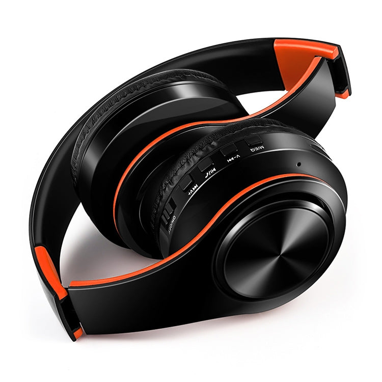B7 Auriculares Inalámbricos Bluetooth Auriculares plegables Auriculares ajustables con Micrófono (Negro Rojo)