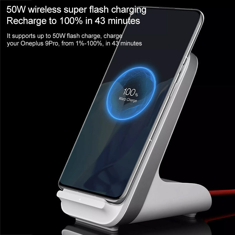Chargeur de téléphone portable d'origine OnePlus Warp Flash Chargeur sans fil Puissance maximale: 50W